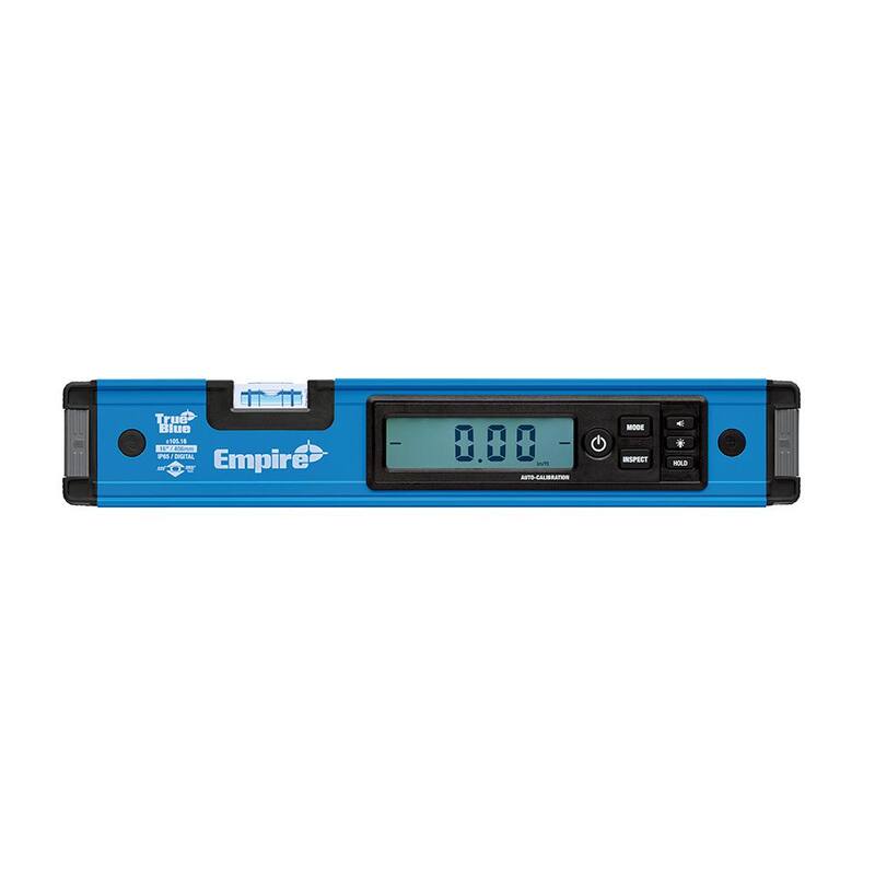 Nivel de caja digital True Blue de 16 pulgadas con nivel de torpedo magnético True Blue de 8 pulgadas y escuadra de caballete de aluminio de 7 pulgadas - E105.16.EM71.8-E2994.