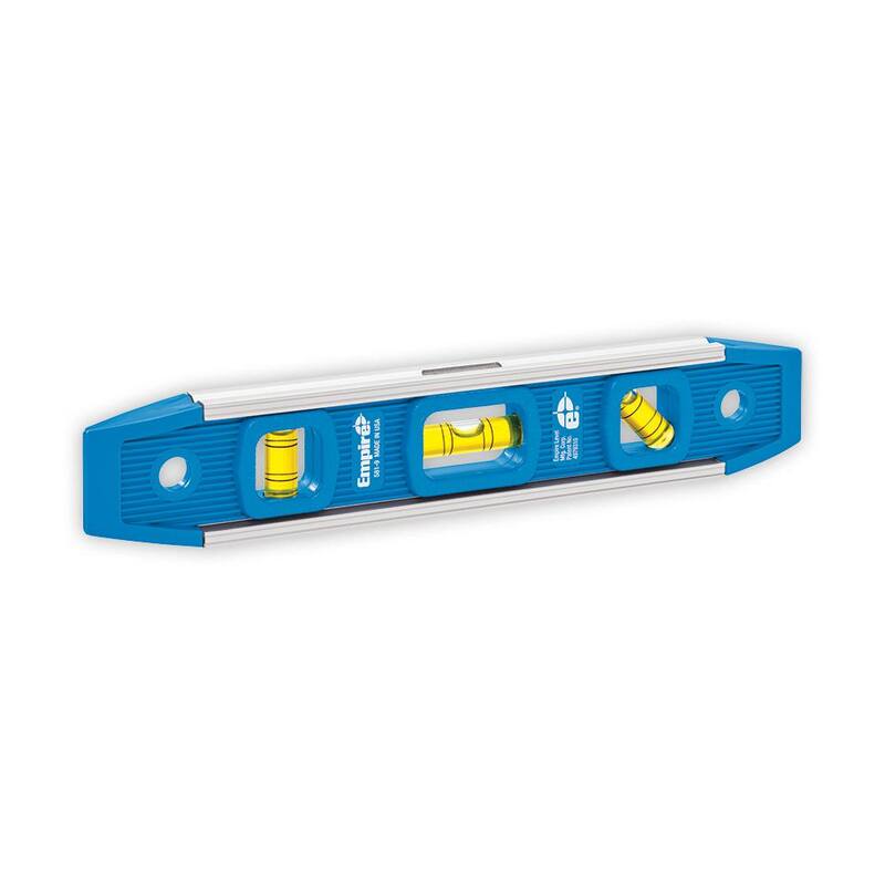 Nivel torpedo Empire de 9 pulgadas con escuadra de techo de aluminio de 7 pulgadas - 587-24-E2994