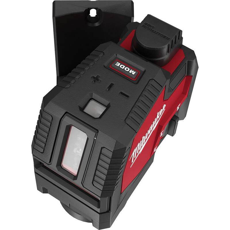 Nivel de caja digital REDSTICK de Milwaukee de 48 pulgadas con láser de línea cruzada verde de 100 pies y puntos de plomada - MLDIG48-3522-21