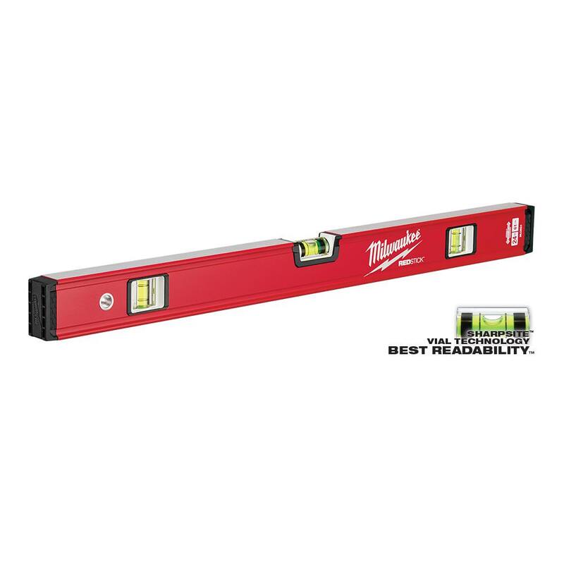 Juego de nivel Milwaukee 24 pulgadas/48 pulgadas REDSTICK Compact Box Beam con nivel torpedo de bloqueo de 10 pulgadas 360 grados de fundición a presión - MLCMS48-48-22-5210