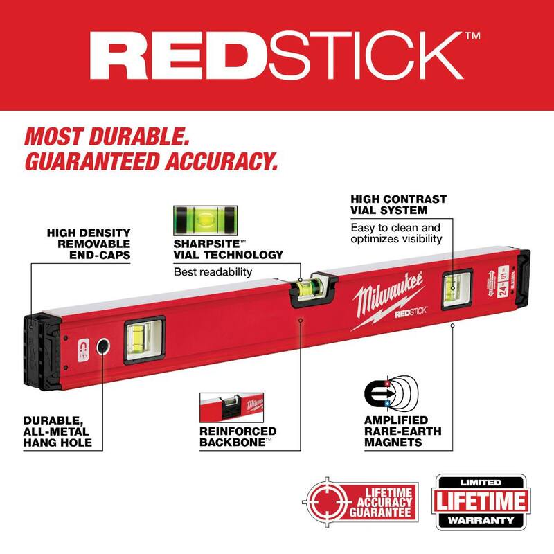 Nivel de caja magnética REDSTICK de 16 pulgadas de Milwaukee - MLBXM16