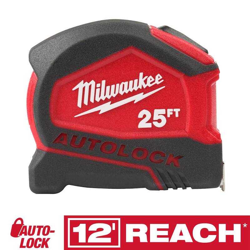 Kit de nivel magnético en forma de I de 24 pulgadas y carrete de tiza de línea audaz de 100 pies con tiza roja y cinta métrica compacta de bloqueo automático de 25 pies - MLIBM24-48-22-3986-48-22-6825