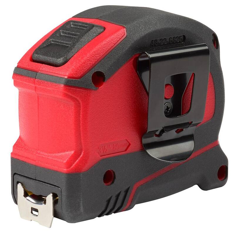 Kit de nivel magnético en forma de I de 24 pulgadas y carrete de tiza de línea audaz de 100 pies con tiza roja y cinta métrica compacta de bloqueo automático de 25 pies - MLIBM24-48-22-3986-48-22-6825
