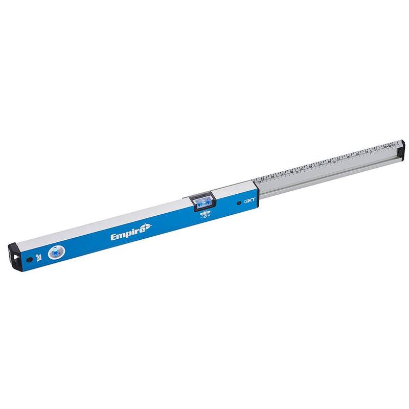Nivel de caja extensible Empire True Blue de 24 a 40 pulgadas con nivel de torpedo digital magnético de 9 pulgadas (paquete de 2) - eXT40-em105.9