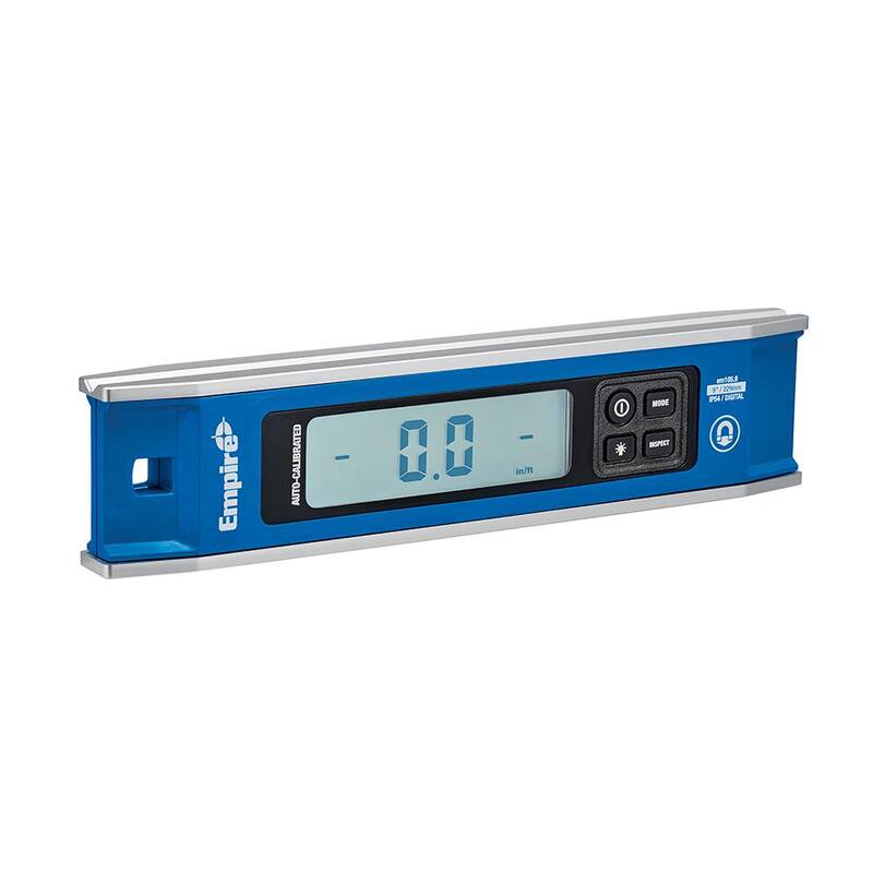 Nivel de caja extensible Empire True Blue de 24 a 40 pulgadas con nivel de torpedo digital magnético de 9 pulgadas (paquete de 2) - eXT40-em105.9