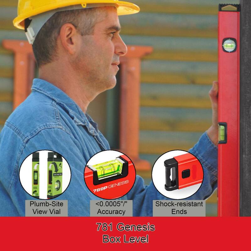 Nivel de caja de aluminio Kapro de 72 pulgadas con Plumb Site - 781-41P-72