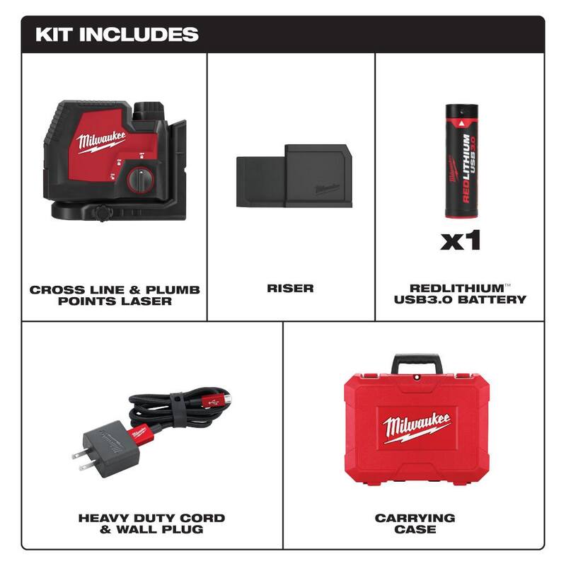 Milwaukee 14 pulgadas Nivel de caja digital REDSTICK con láser de línea cruzada verde de 100 pies y puntos de plomada - MLDIG14-3522-21