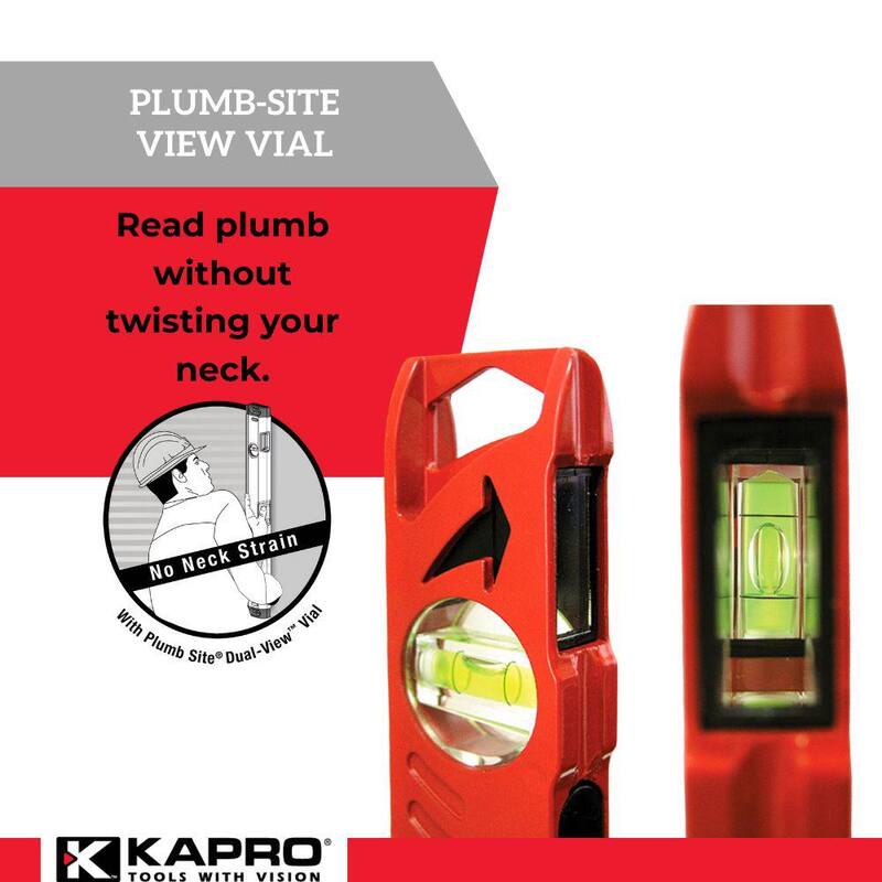 Set de 5 piezas de nivel de caja magnético de aluminio Kapro Vulcan de 4, 10, 24, 32 y 48 pulgadas - 995M-BXS