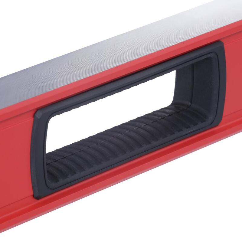 Set de niveles de caja Milwaukee REDSTICK de 24 y 48 pulgadas con escuadra para vigas de 7 pulgadas (3 piezas) - MLBXS48-MLSQ070