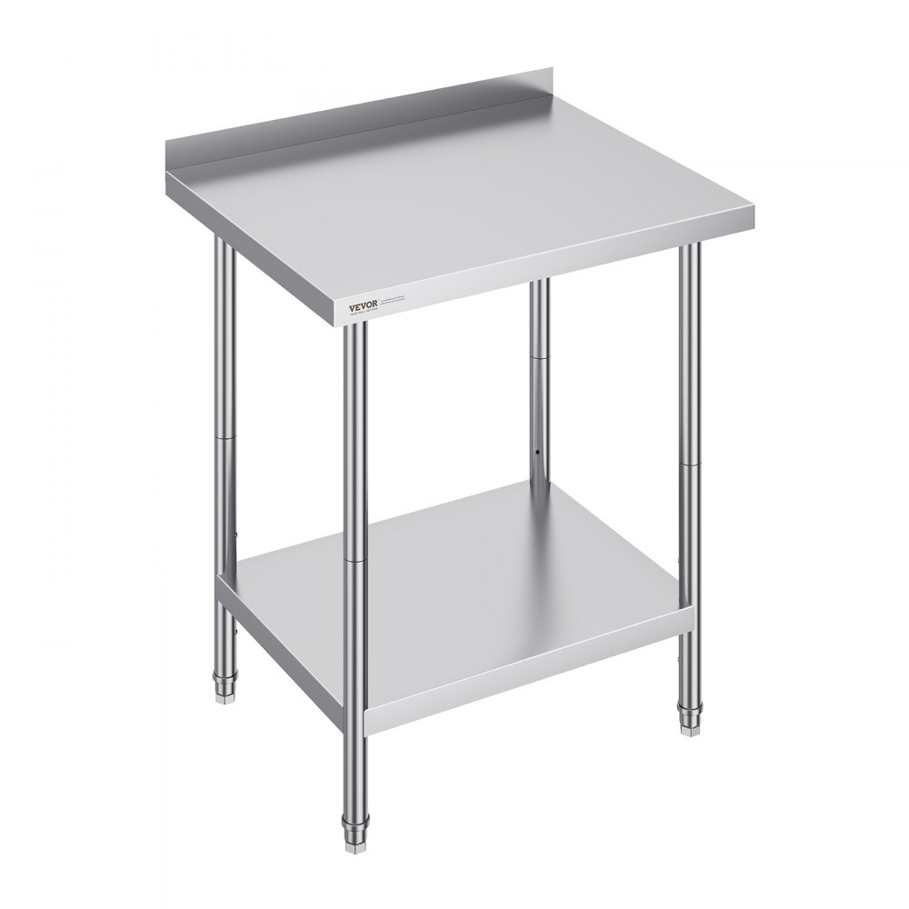 VEVOR 24 x 30 x 36 Inch Stainless Steel Work Table, Commercial Food Prep Worktable Heavy Duty Prep Worktable, Metal Work Table with Adjustable Height for Restaurant, Home and Hotel - CFBXGGZTLCWJVFQYLV0