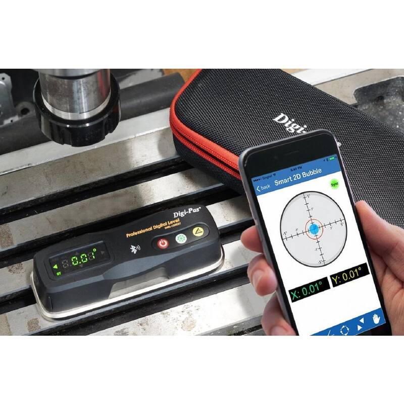 Nivel Digital Inteligente de 2 Ejes Digi-Pas de 6 pulgadas con Bluetooth 0.002/pies (0.2 mm/m) Rastreable por NIST - DWL1300XY