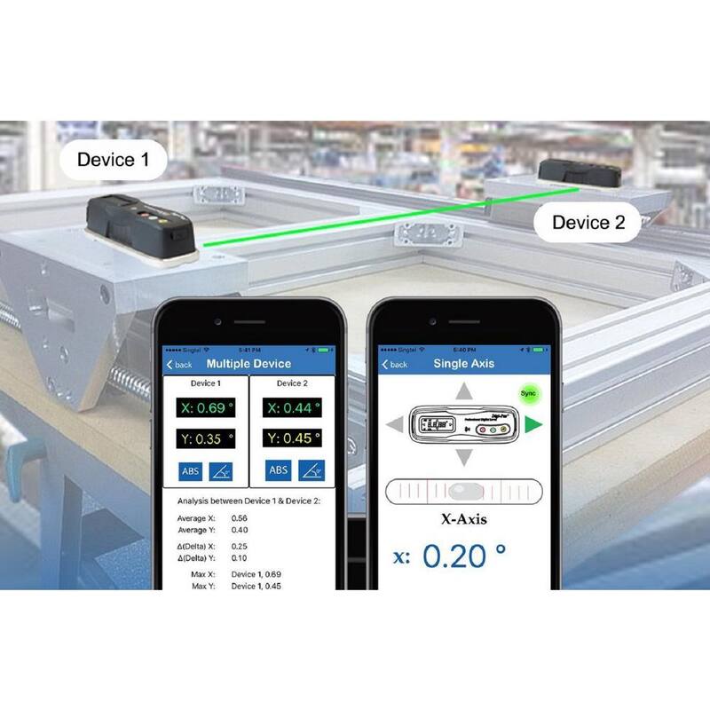 Nivel Digital Inteligente de 2 Ejes Digi-Pas de 6 pulgadas con Bluetooth 0.002/pies (0.2 mm/m) Rastreable por NIST - DWL1300XY
