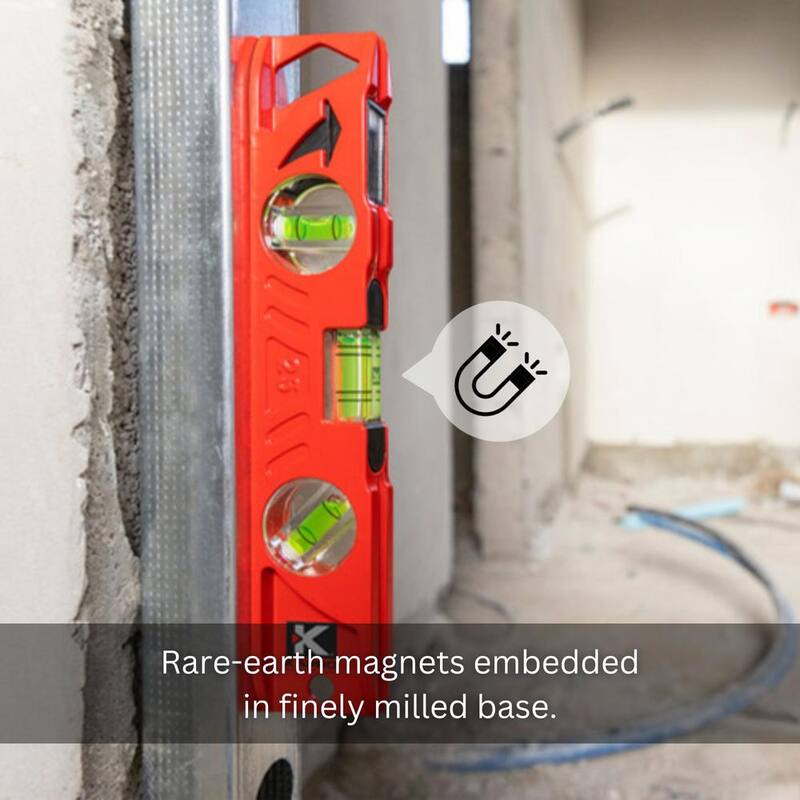 Nivel de caja magnético Kapro de 10 pulgadas con Plumb Site - 923-10-10