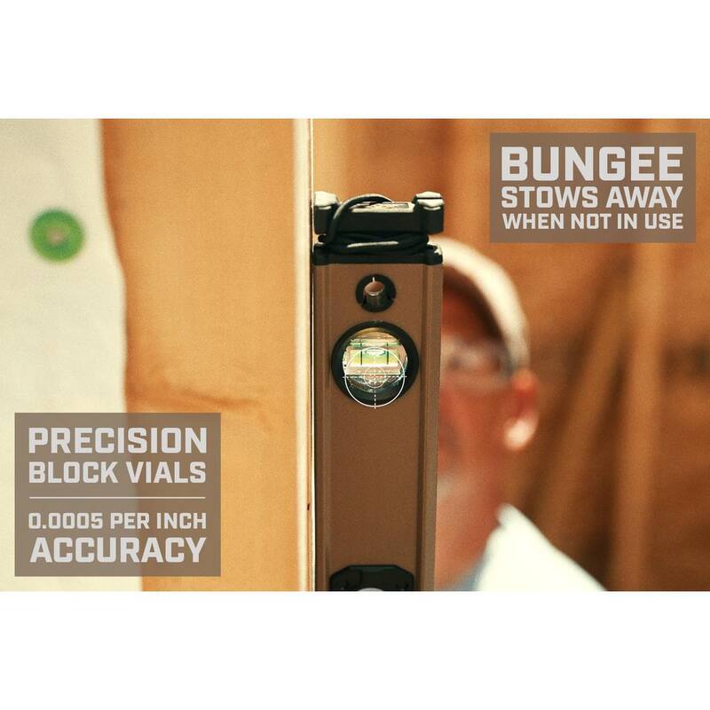 Nivel de caja magnética SPEC OPS de 78 pulgadas, sistema de bungee para torniquete, bloques de burbuja un 33% más grandes, de aluminio - SPEC-LEVEL78M.