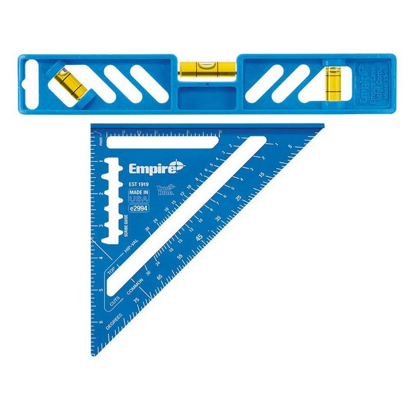 Empire Nivel torpedo Polycast de 9 pulgadas con escuadra de vigueta de aluminio de 7 pulgadas - 33-9-E2994.