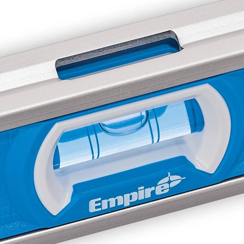 Nivel de torpedo profesional True Blue de 9 pulgadas Empire con cuadrado de aluminio de 16 pulgadas x 24 pulgadas - EM81.9-1140
