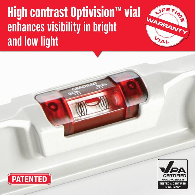 Nivel de burbuja magnético Kapro de 10 pulgadas con OPTIVISION y buscador de ángulos - 935-10