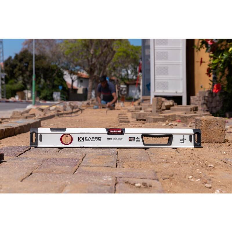 Niveles de caja de viga de aluminio no magnético Kapro Optivision de 10, 24 y 48 pulgadas con 3 niveles - 905-CBS.