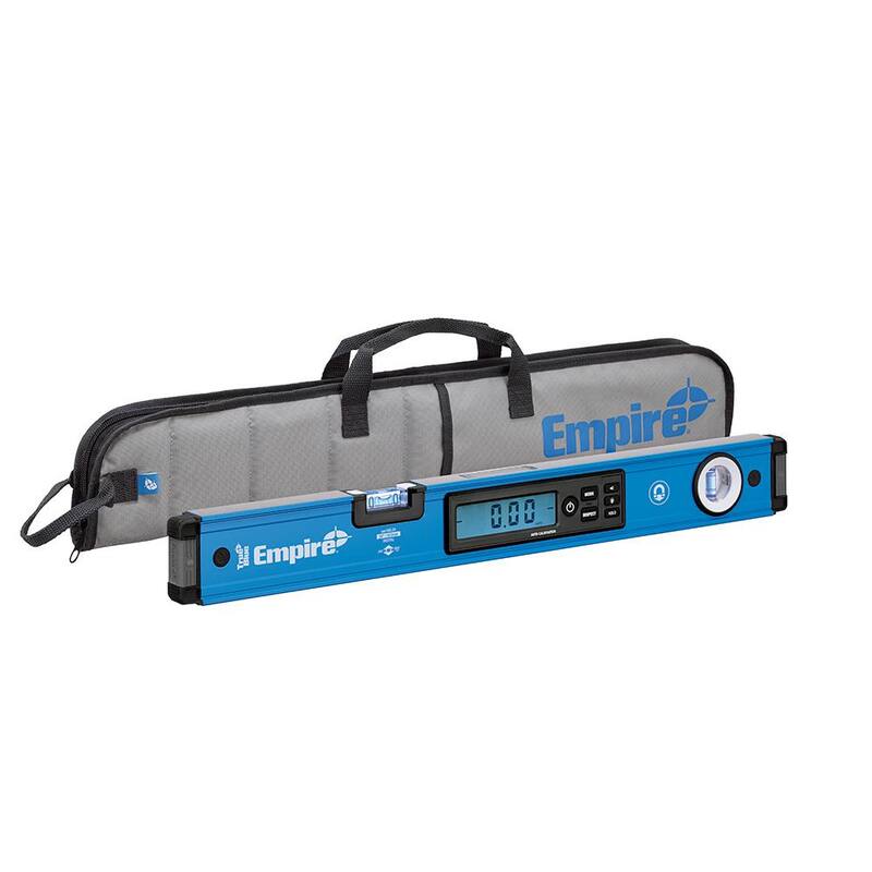 Nivel de caja digital de viga azul verdadero de 24 pulgadas de Milwaukee con imán y estuche, con escuadra combinada de 12 pulgadas - EM105.24-E250.