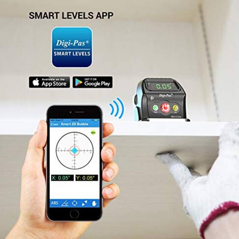 Nivel de Cubo Inteligente Digi-Pas 2.4 pulgadas de 2 Ejes, Muestra de forma Inalámbrica el Estado de Nivelación en Smartphone Vía Bluetooth - DWL90Pro