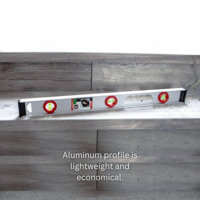 Nivel de burbuja en I-Beam de aluminio Kapro de 24 pulgadas - 130-62-24