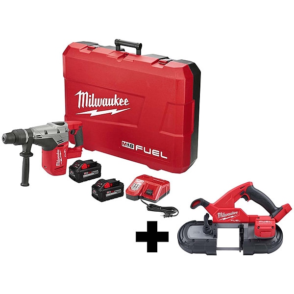 Milwaukee Tool M18 1-9/16" SDSMax, M18 FUEL CP Band Saw - 2717-22HD, 2829-20