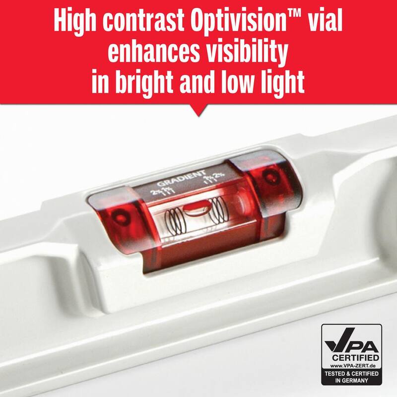 Nivel fundido profesional Kapro de 24 pulgadas con Optivision - 930-24