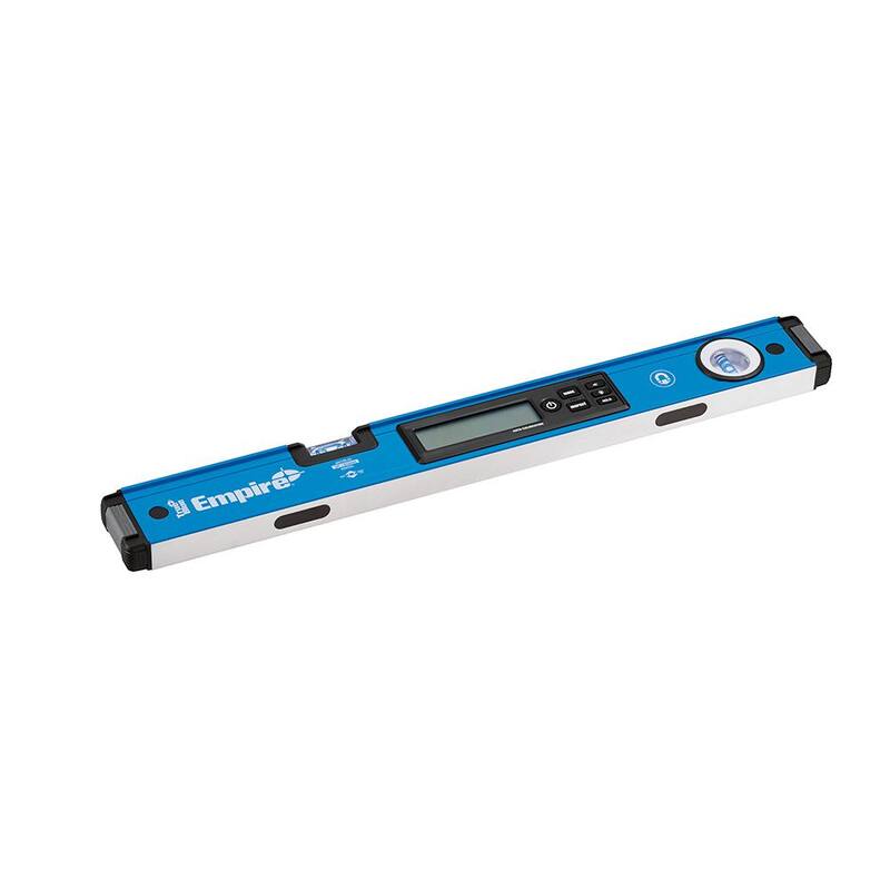Milwaukee 24 pulgadas Nivel de caja digital de haz verdadero azul magnético con estuche con cuadrado de escuadra de aluminio grabado con láser de 7 pulgadas - EM105.24-e2994