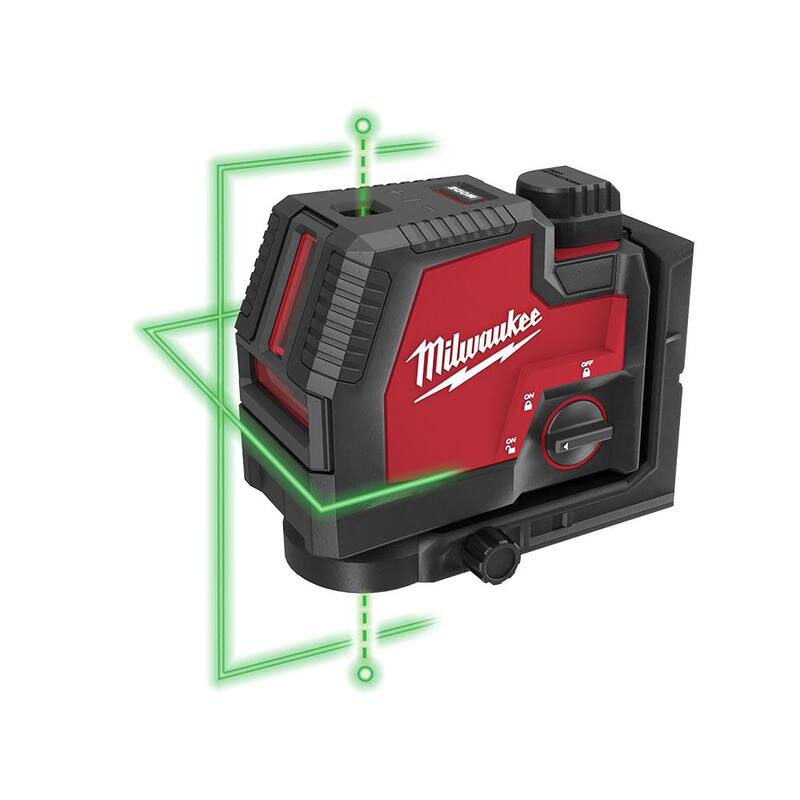 Nivel de caja digital REDSTICK de 24 pulgadas de Milwaukee con láser de línea cruzada verde de 100 pies y puntos de plomada - MLDIG24-3522-21