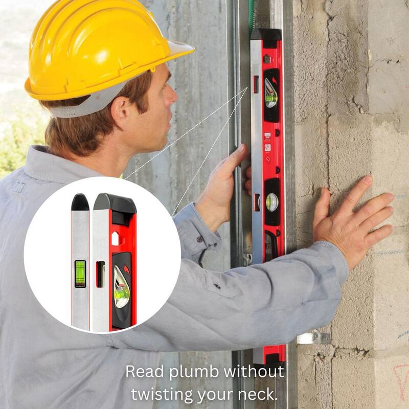 Viga en I de aluminio Kapro de 24 pulgadas con Plumb Site - 170-81-24.