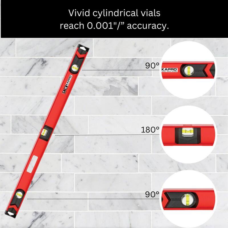 Viga de aluminio en forma de I de 48 pulgadas con imán y Sitio Plomado - 159-81-48.