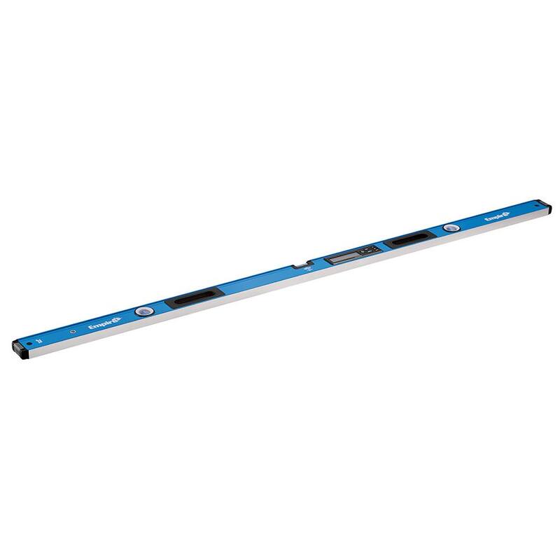 Nivel de caja digital con viga verdadera de 72 pulgadas de Milwaukee con estuche y nivel torpedo profesional True Blue de 9 pulgadas - E105.72-EM81.9