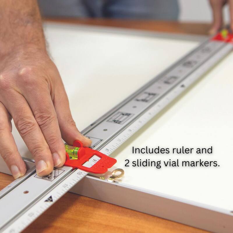 Juego de Proyecto Kapro de 4 pulgadas, 2 de 4 pulgadas, 36 pulgadas, Cinta de Aluminio no Magnético en Forma de Viga I (Juego de 3 Niveles) - 150-HWS