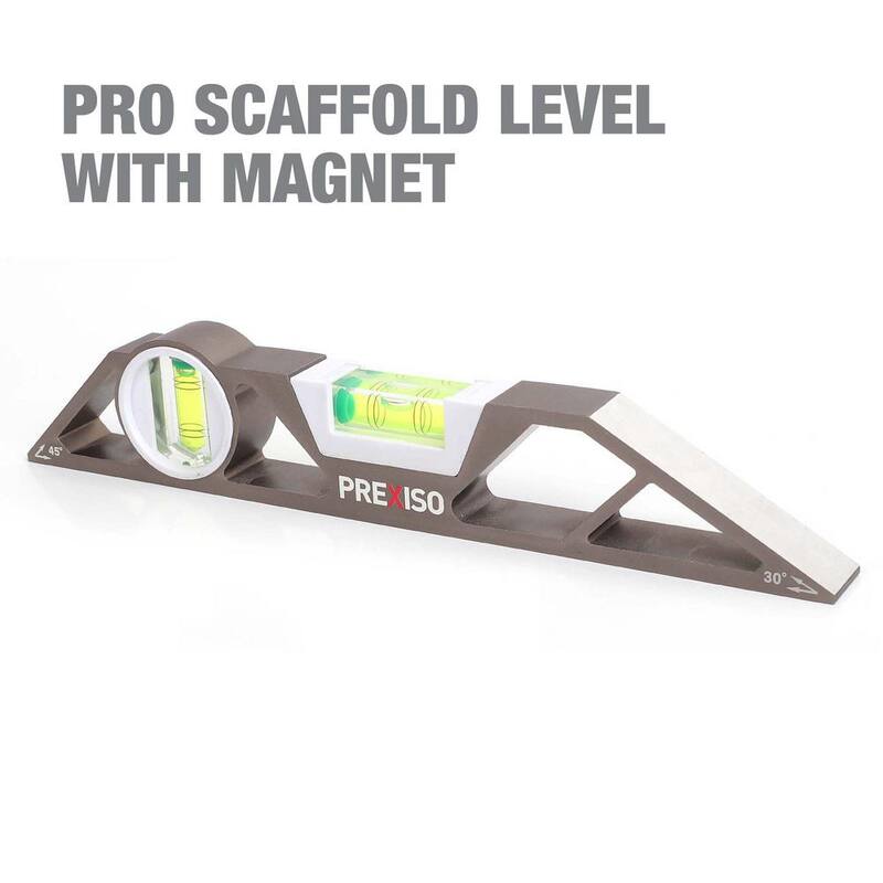 Prime-Line PREXISO (10 in.) Nivel de andamio de construcción de aluminio de 250 mm con base magnética (paquete de 1) - PPL250M
