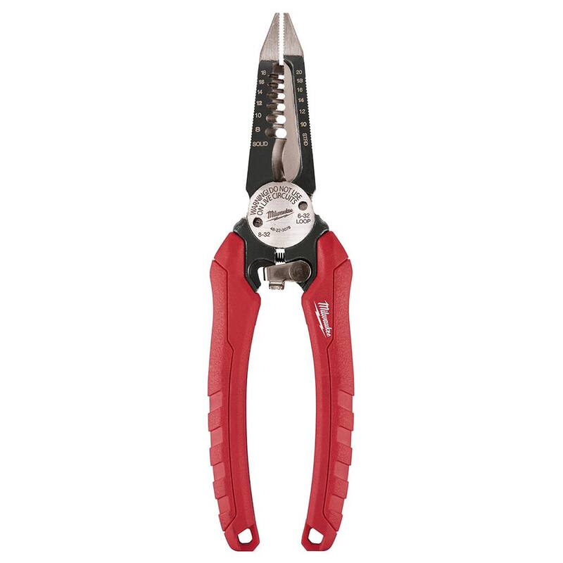 Milwaukee 7.75 pulgadas. Alicate pelacables/cortador 6 en 1 para electricistas - 48-22-3079.