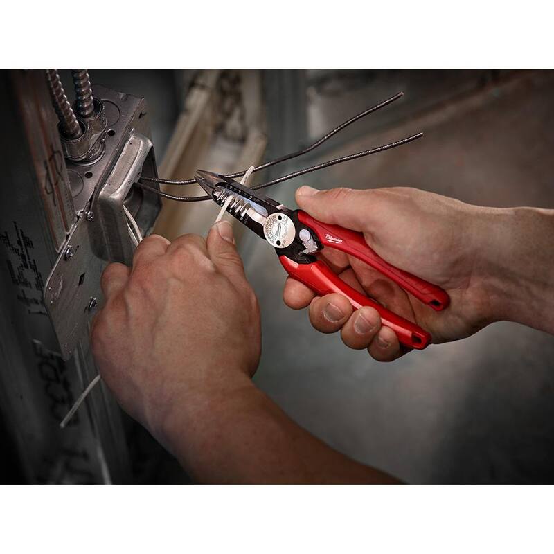 Milwaukee 7.75 pulgadas. Alicate pelacables/cortador 6 en 1 para electricistas - 48-22-3079.
