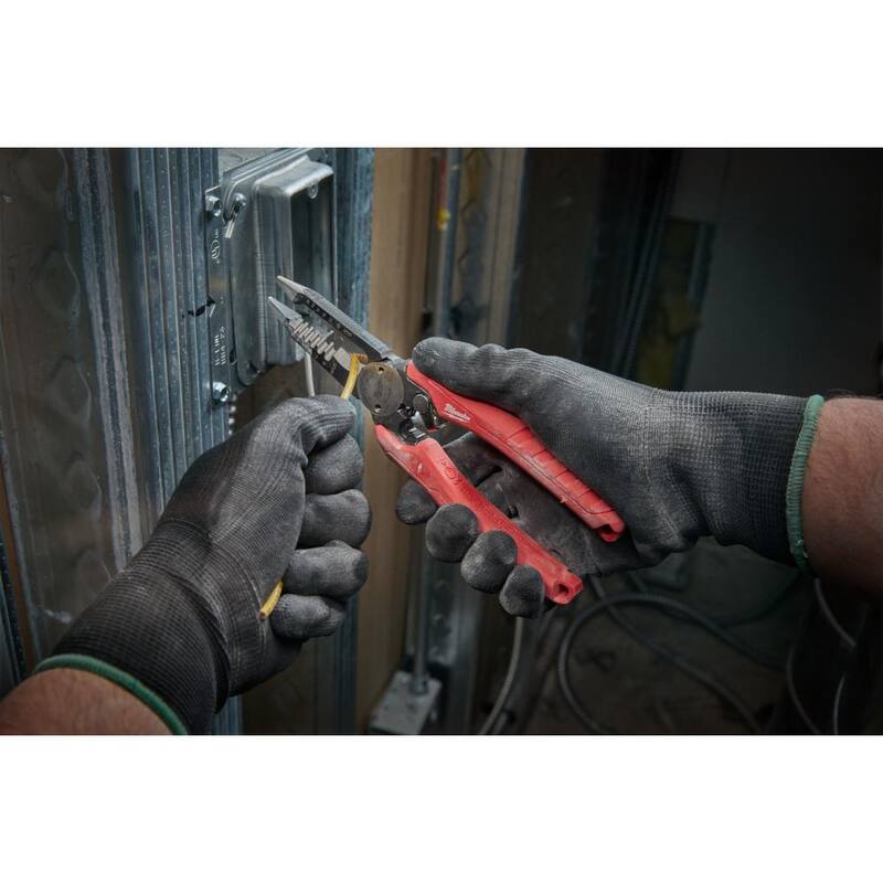 Milwaukee 7.75 pulgadas. Alicate pelacables/cortador 6 en 1 para electricistas - 48-22-3079.