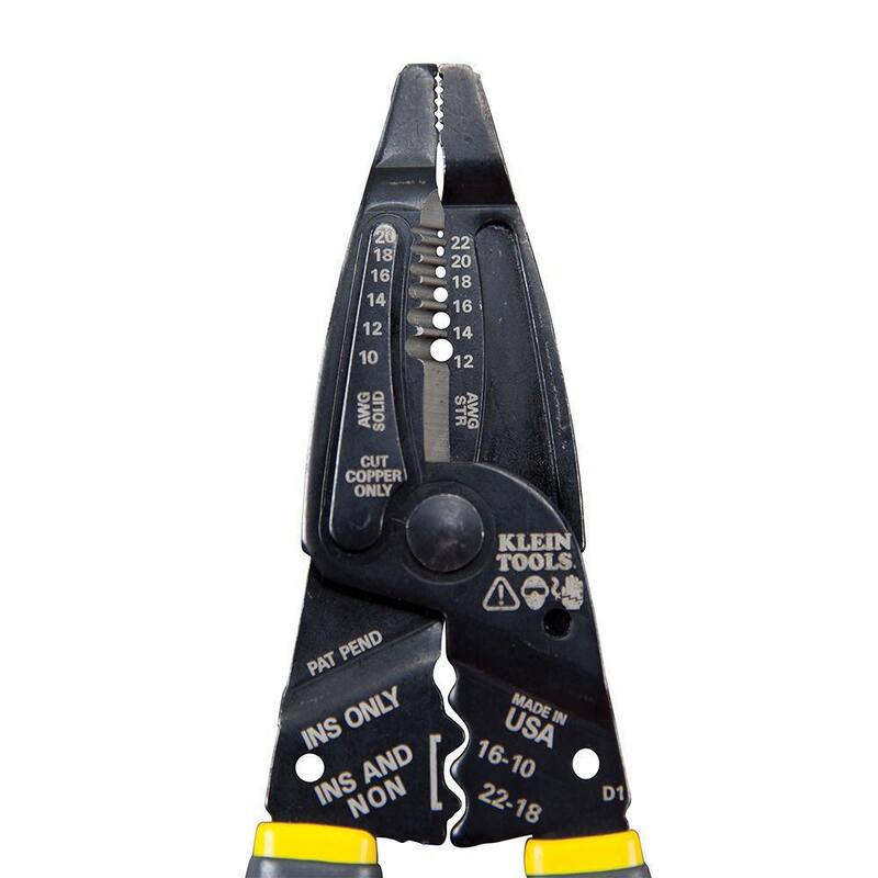 Herramienta Klein-Kurve de Klein Tools con cortador de alambre de punta larga, pelador de alambre y herramienta de engarce - 1009SEN.