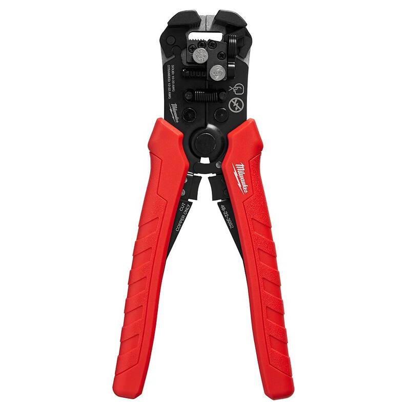 Pelacables/cortador de alambre autoajustable Milwaukee con agarre cómodo - 48-22-3082