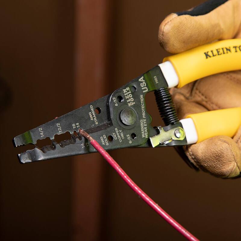 Herramienta Klein 7-3/4 pulgadas Klein-Kurve, pelacables y cortador de cable no metálico doble - K1412