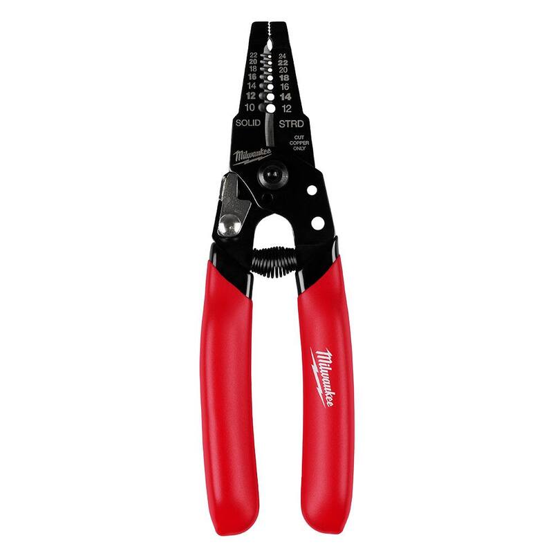 Pelacables/Cortador compacto Milwaukee 10-24 AWG con agarre sumergido - 48-22-3043