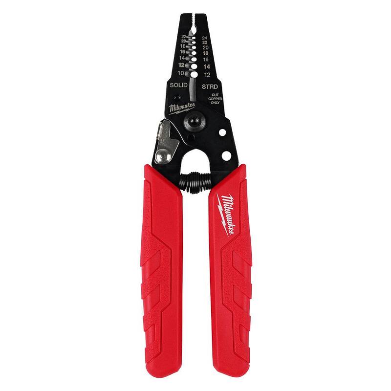 Removedor/Cortador de alambre compacto Milwaukee de 10-24 AWG con agarre cómodo - 48-22-3044