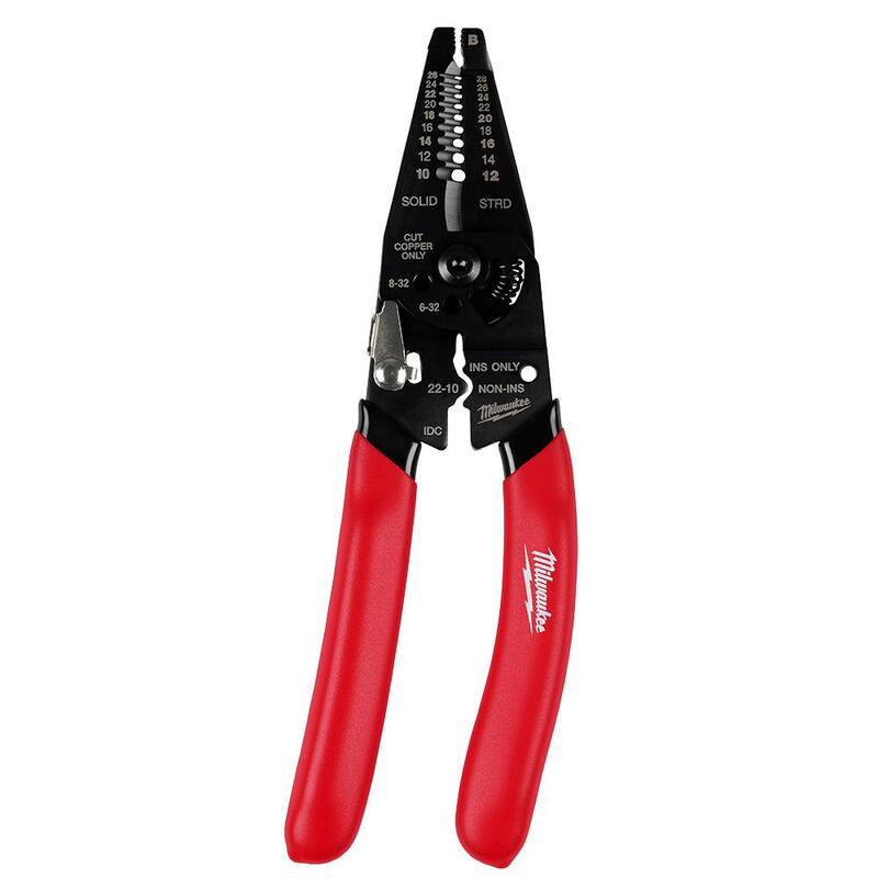 Pelacables/Cortador de Alambre Multiuso Milwaukee 10-28 AWG con Cabeza Reforzada y Agarre Sumergido - 48-22-3052