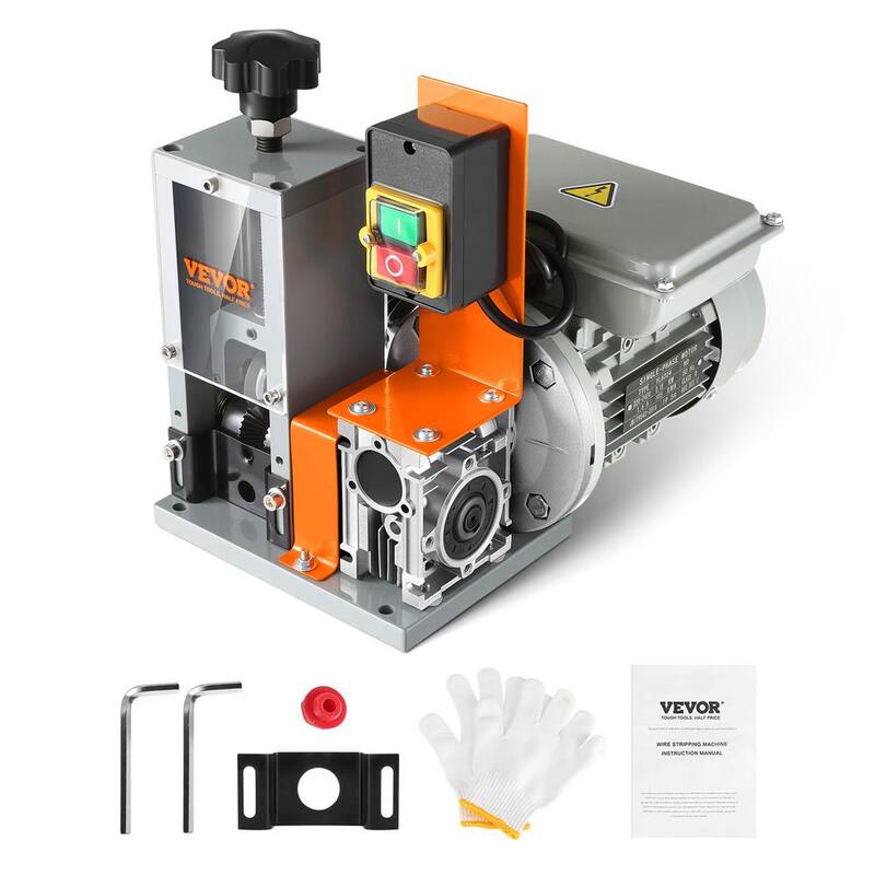 Máquina automática para pelar cables de alambre VEVOR de 0.06 pulgadas a 0.98 pulgadas. Peladora de cables motorizada eléctrica de 180W 60 pies/min para cobre - BX180W11525MMAVETV1