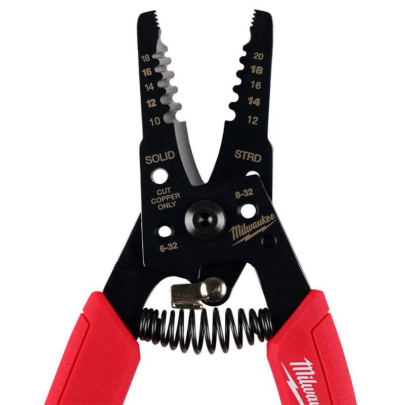Milwaukee 10-18 AWG Pelacables/Cortador de Alambre con Agarre Cómodo - 48-22-3050