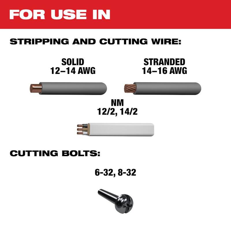 Sacabocados / Cortador de cable NM de calibre 12-16 AWG con mango ergonómico - 48-22-3081