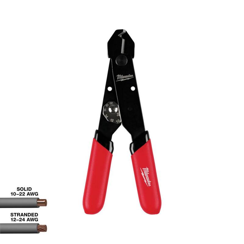 Pelacables / Cortador ajustable compacto de 12-24 AWG de Milwaukee con agarre sumergido - 48-22-3040.