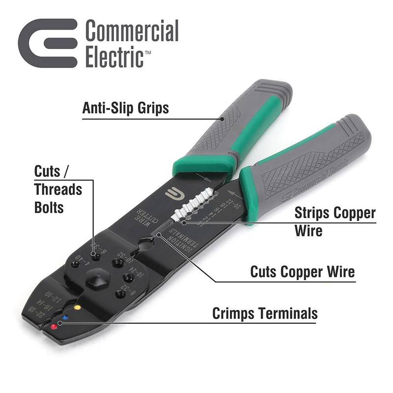 Herramienta de cableado multiusos de 8 pulgadas Commercial Electric - CE190206