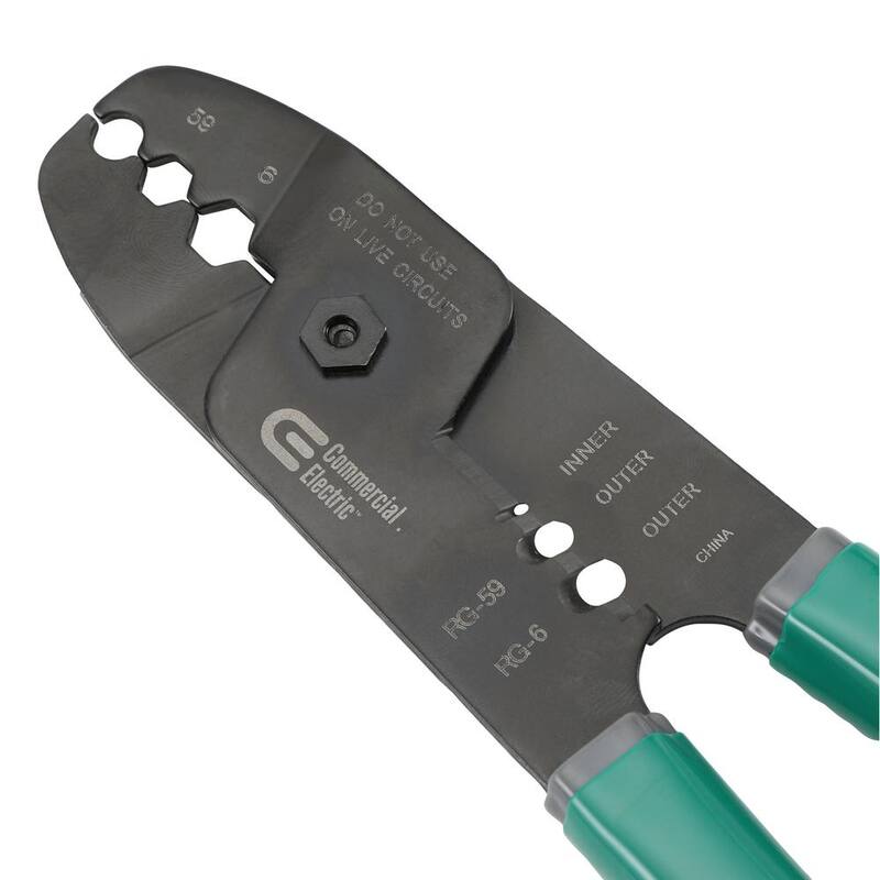 Herramienta para pelar y crimpar cables coaxiales eléctricos comerciales - CE70803