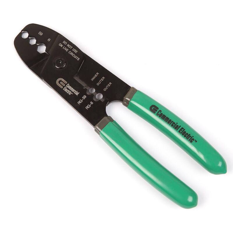 Herramienta para pelar y crimpar cables coaxiales eléctricos comerciales - CE70803